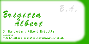 brigitta albert business card